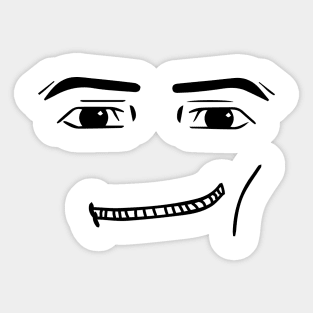 Roblox Man Face - Smile Face Sticker